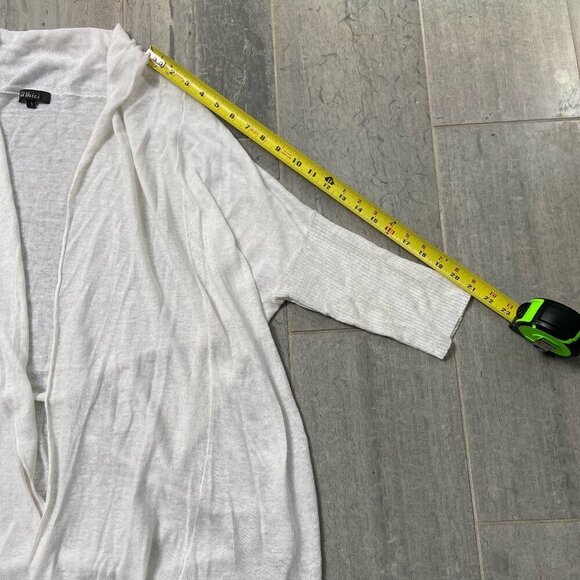 Pure Amici 100% Linen Open Cardigan Sweater Duster White Size 1 (S/M) - Picture 6 of 7